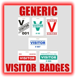 generic visitor badge graphic button