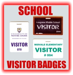 school visitor badge and school visitor pass graphic button