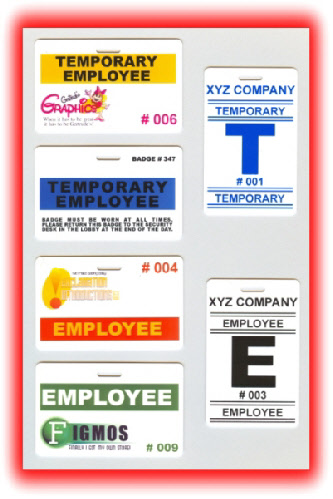 examples of temporary employee badges and employee badges